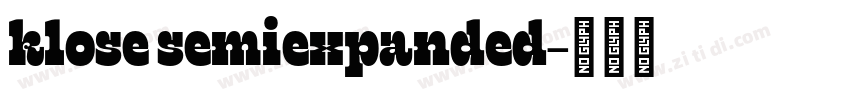 klose semiexpanded字体转换